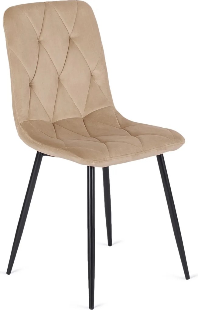 Szék bézs színben, bársony kárpittal ROBIN