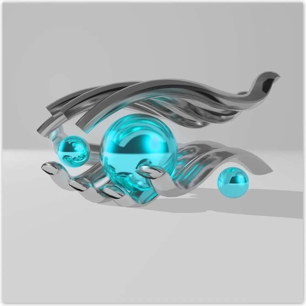 Poszterek 70x70 Kék golyók