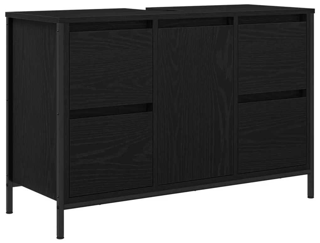 Fürdőszoba bútor szett 3 pcs Musta tammi 36 x 35 x 165 cm