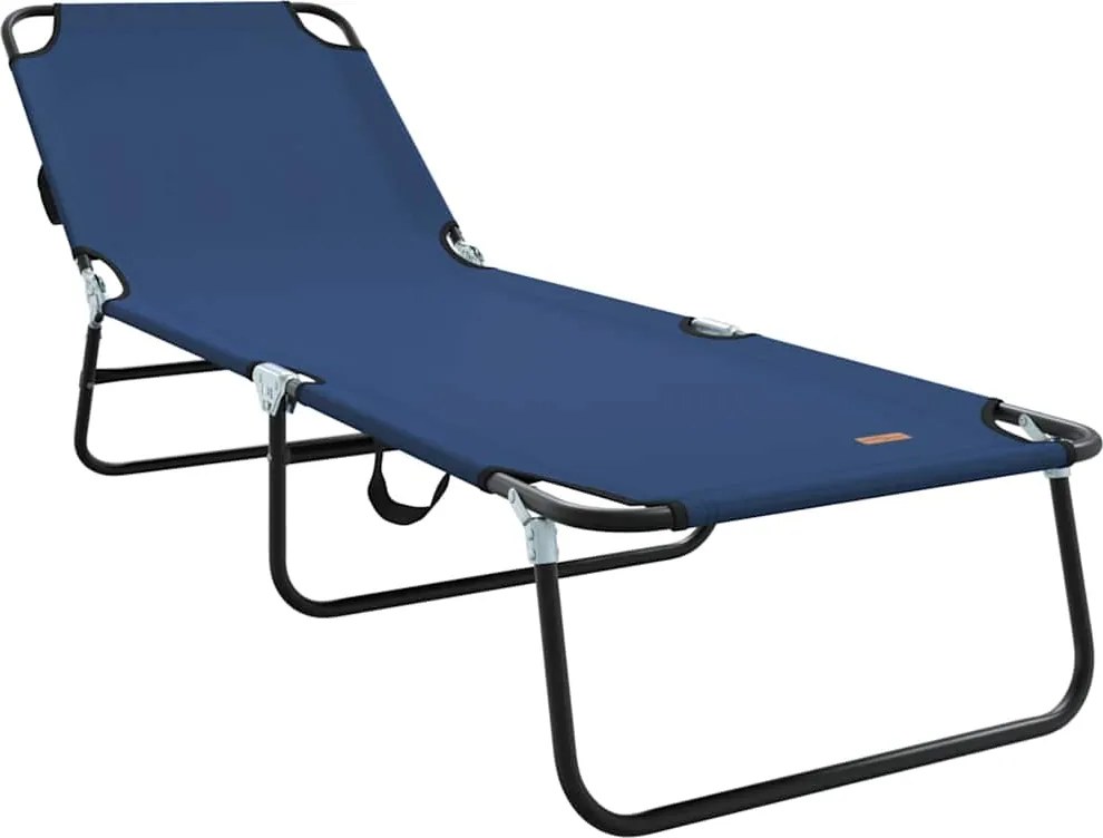 vidaXL Összecsukható nyugágy Kék 188 x 57 x 86,5 cm Poliészter