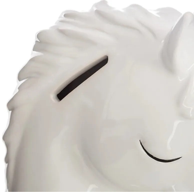 Pénzgyűjtő GOLDEN UNICORN 15,5 cm, fehér