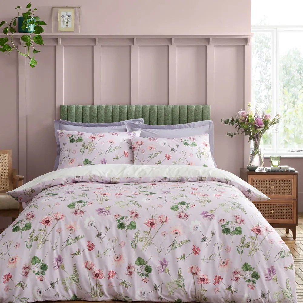 Egyszemélyes pamut ágyneműhuzat 135x200 cm Serenity Garden – RHS