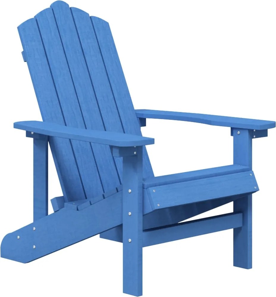 vidaXL vízkék HDPE kerti adirondack szék