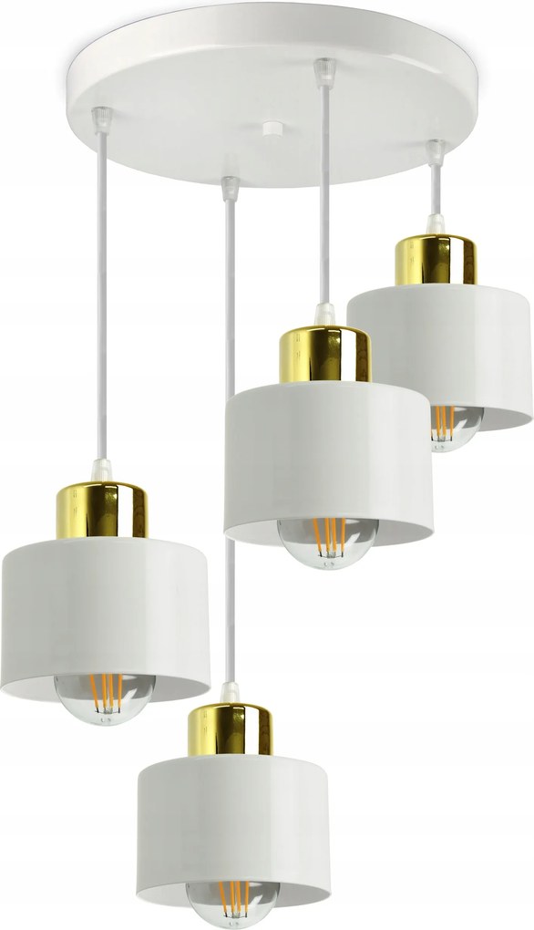 Mennyezeti lámpa Csillár Fehér Arany Roller EZ4 Led