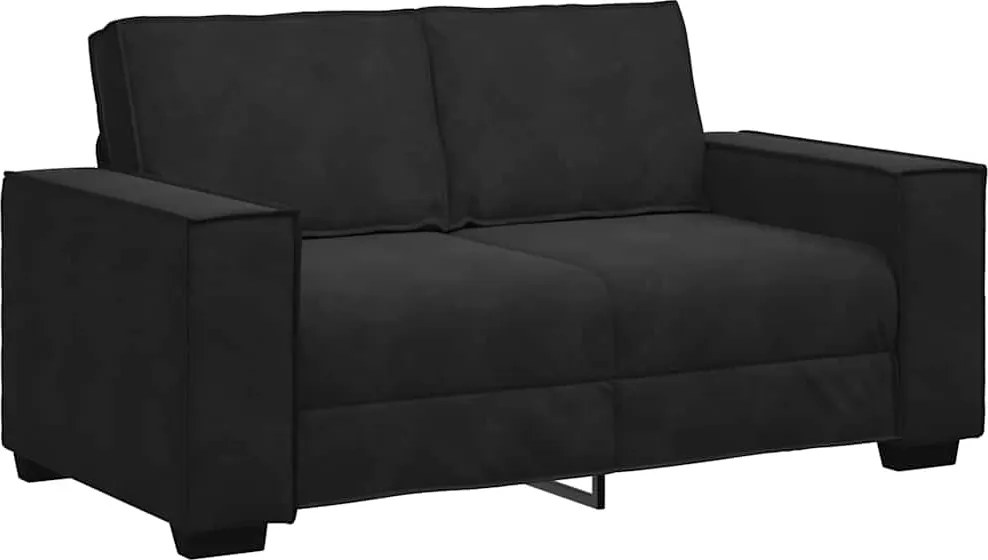 vidaXL kétszemélyes fekete bársony kanapé 160x78x84 cm