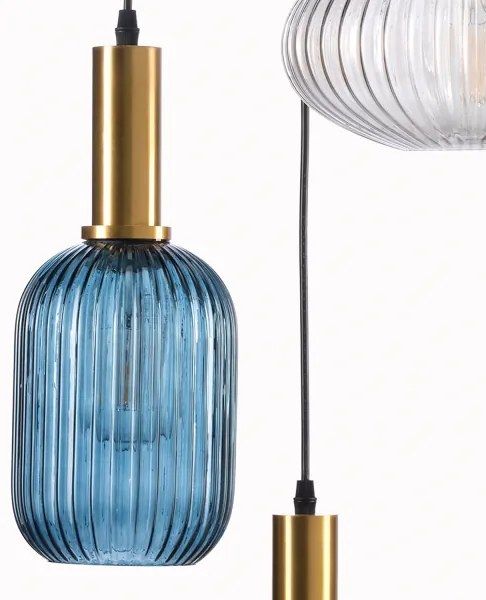 ONLI - Csillár zsinóron DOROTY 1xE27/22W/230V kék/arany