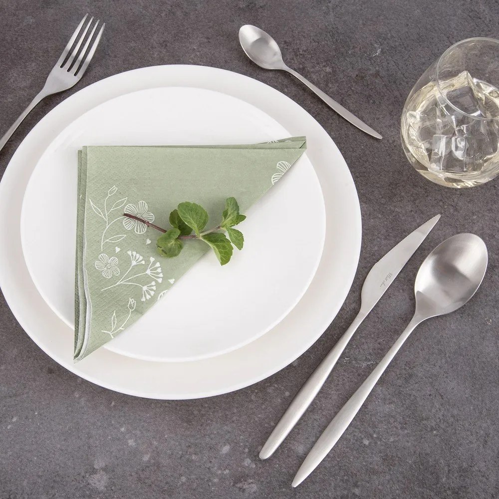 Ezüstszínű rozsdamentes acél evőeszköz készlet 24 db-os – Orion