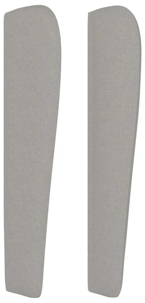 világosszürke szövet fejtámla szárnyakkal 83 x 23 x 118/128 cm