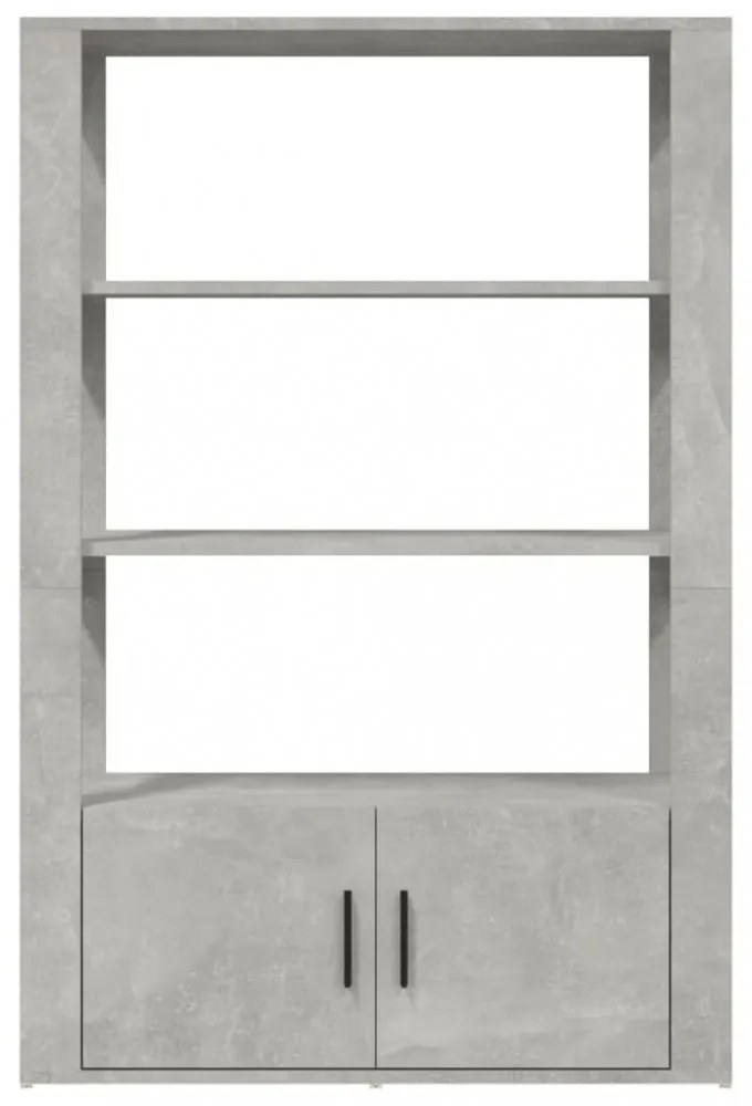 betonszürke szerelt fa tálalószekrény 80x30x119,5 cm
