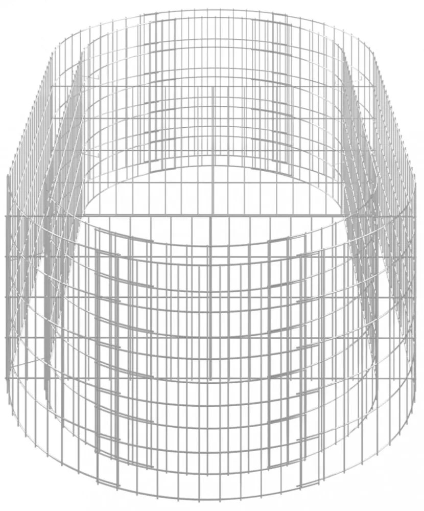 horganyzott vas gabion magaságyás 200x100x50 cm