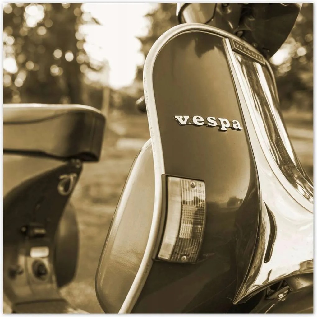 Poszterek 70x70 Vespa robogó szépia