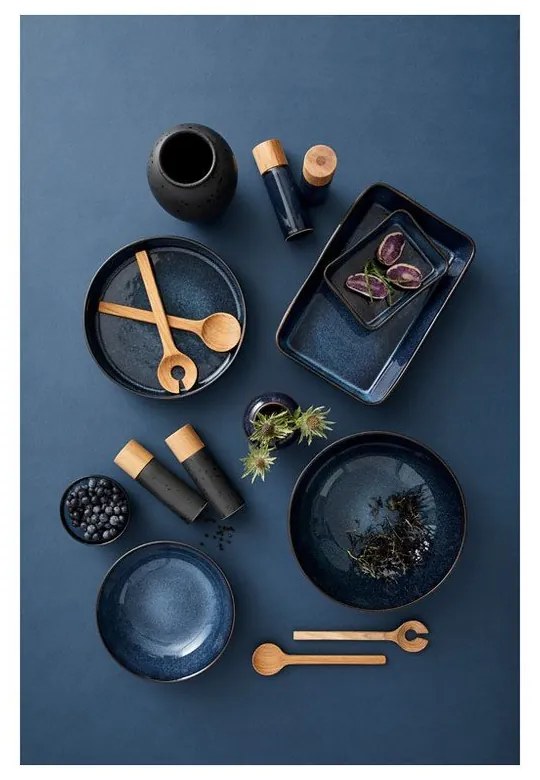 Fekete-kék kőedény tál ø 30 cm Gastro Dark Blue/Black – Bitz