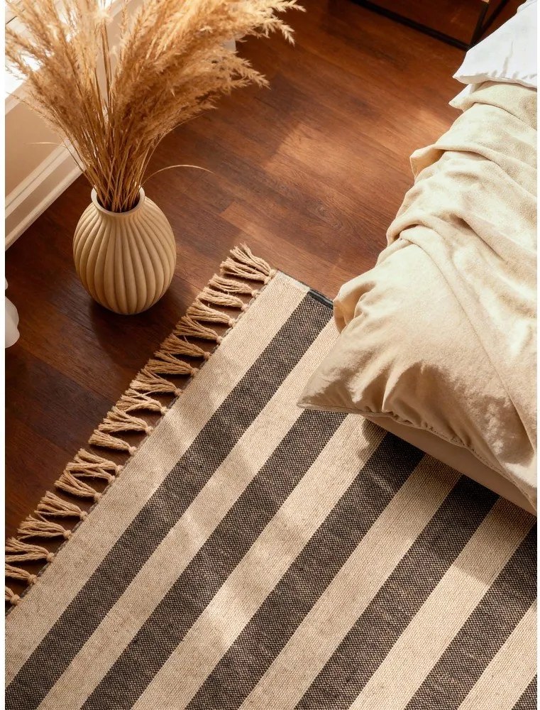 Fekete-krémszínű kétoldalas-kézi szövésű juta szőnyeg 200x300 cm Playa – Hanse Home