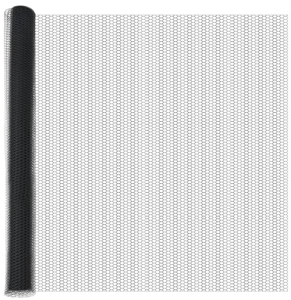 Kerti Kerítés Készlet 2 Darab Szürke Porszórt Acél 25 x 1.5 m