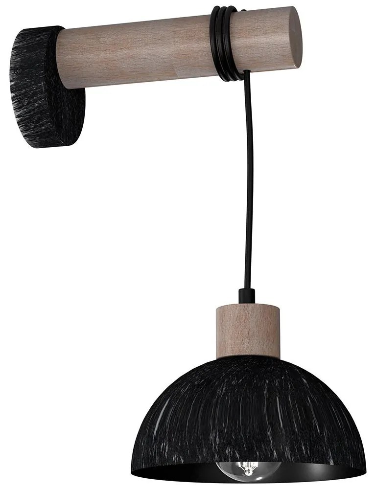 Fali lámpa ERIK 1xE27/60W/230V barna/fekete