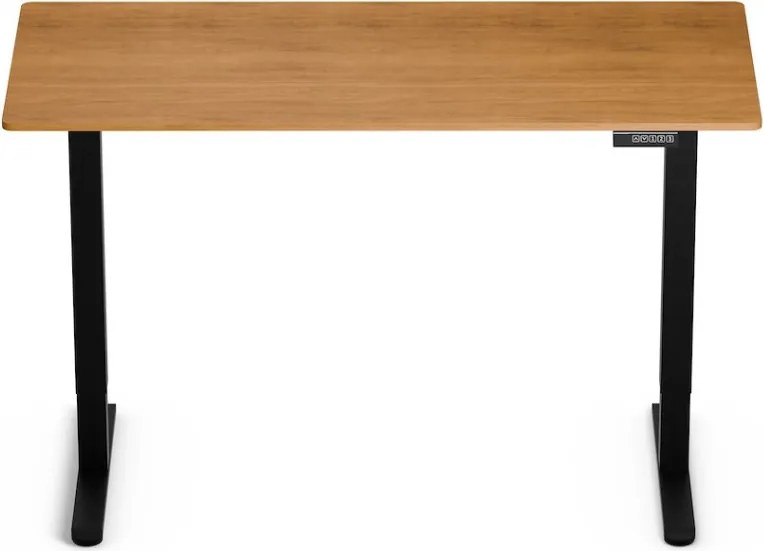 CSOMAGAJÁNLAT | LVN System Lite elektromos asztal + forgószék szett | Tölgy-fekete 140x60cm elektromosan állítható magasságú íróasztal + fekete forgószék