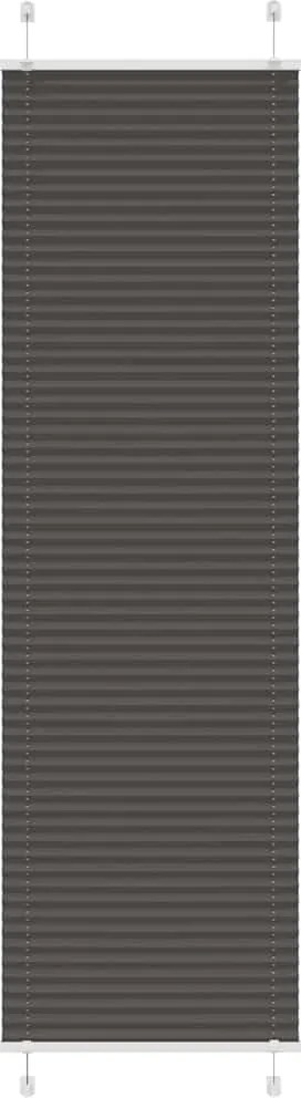 vidaXL pliszírozott redőny fekete 55x200 cm szövetszélesség 54,4 cm