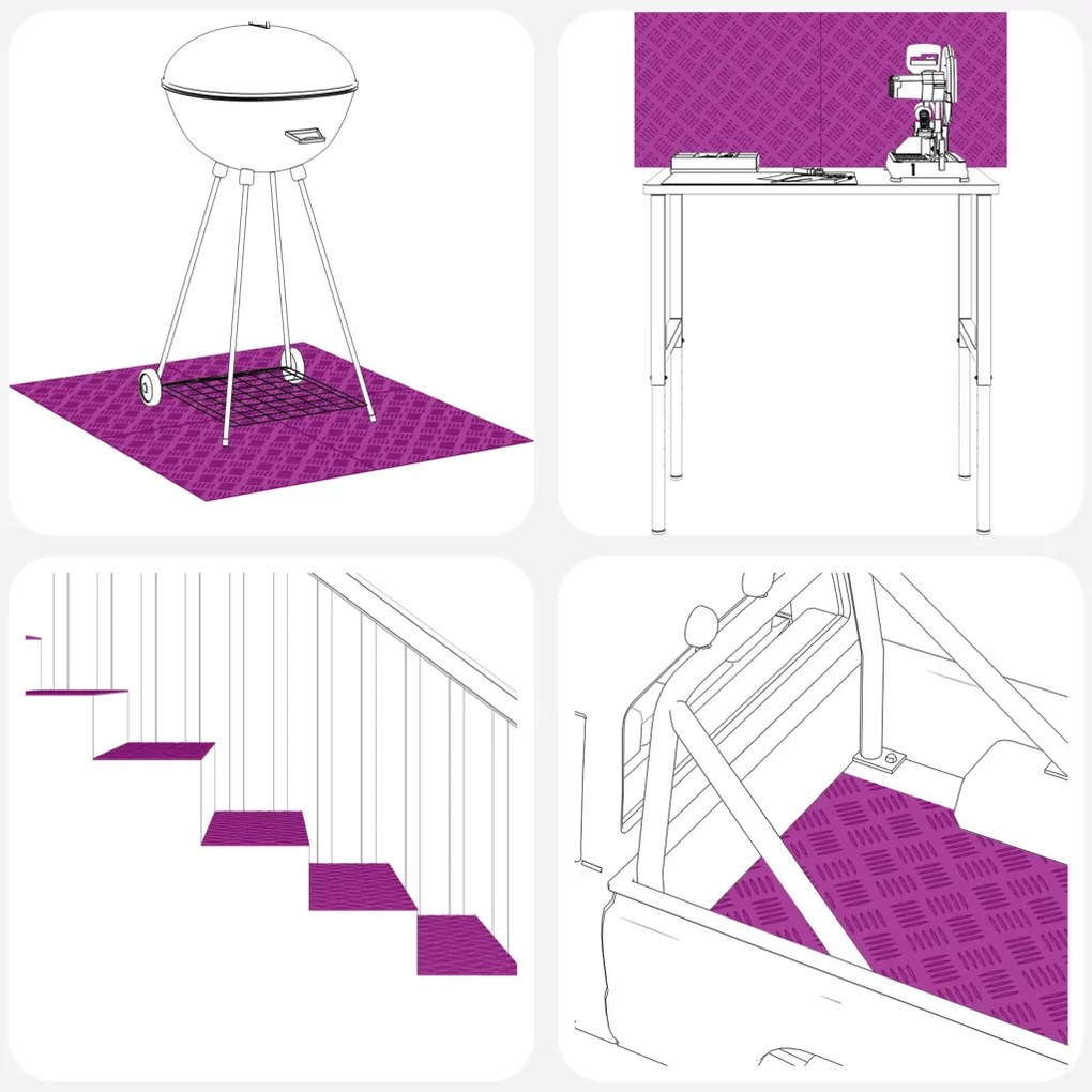 Rácsos lemezek 2 pcs Ezüst 30 x 30 cm Alumínium