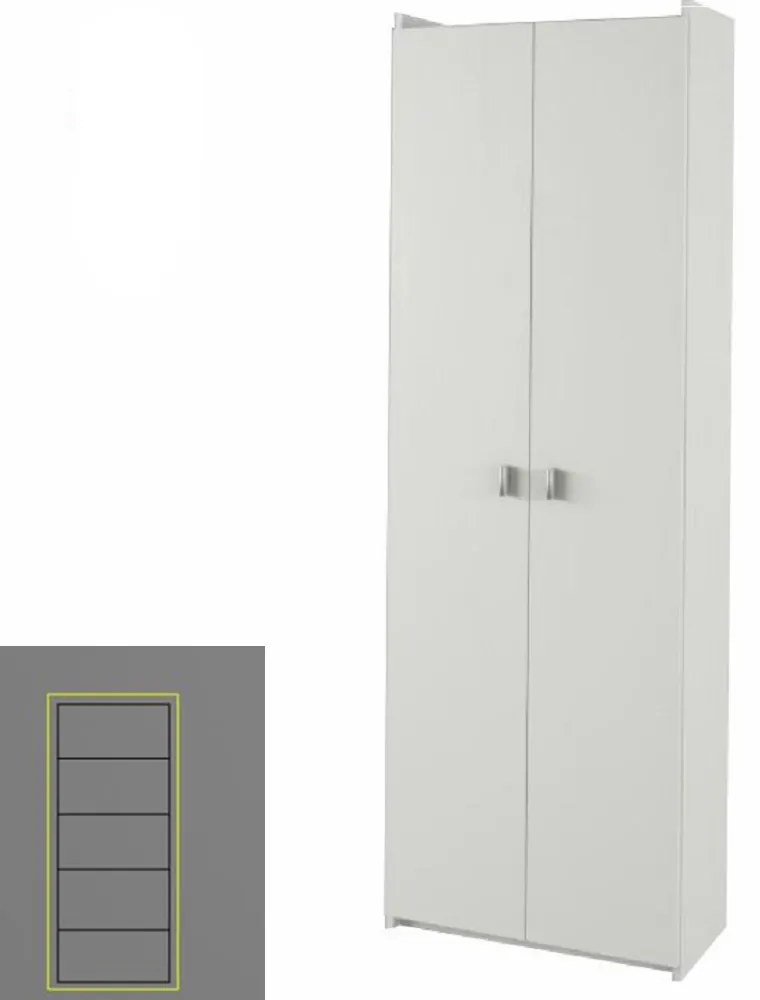 Polcos szekrény Nariel Typ 2 (fehér) . 808789