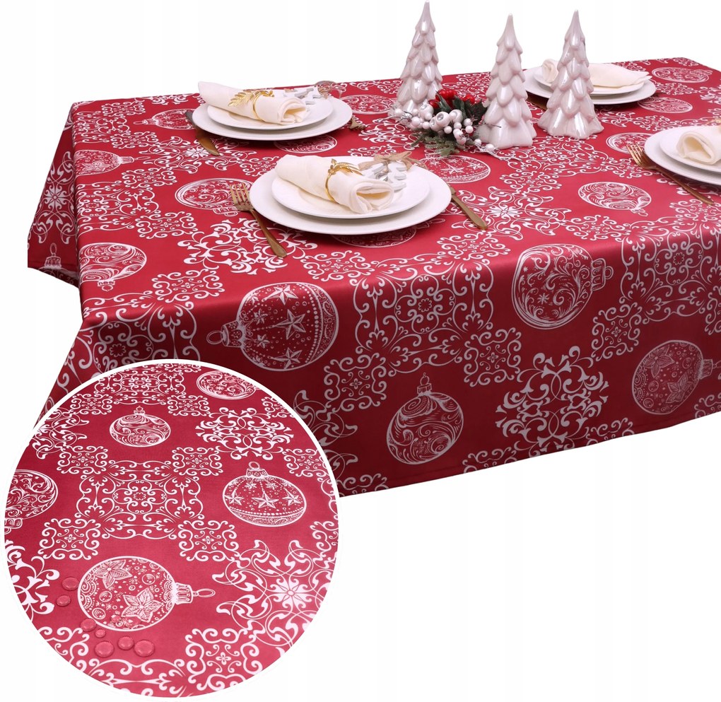 Abrosz Karácsonyi BN25 – Piros 284-1 Foltálló 180x140 Karácsony