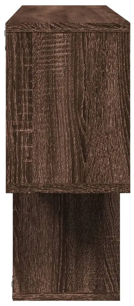 barna tölgyszínű szerelt fa fali polc 100 x 20 x 53 cm