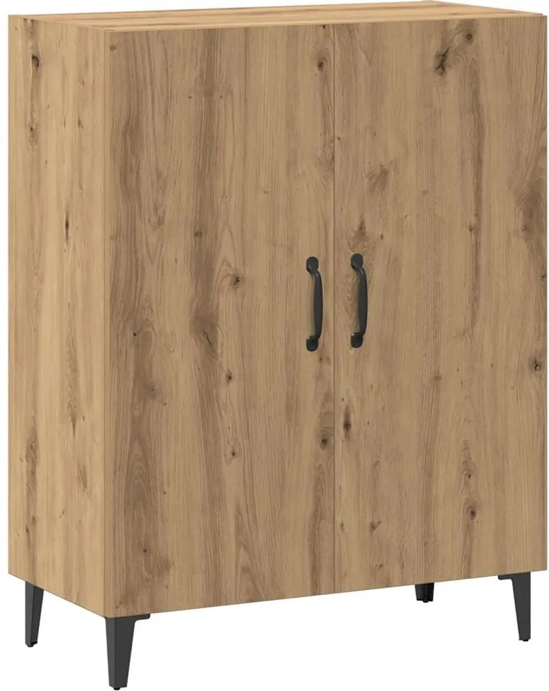 vidaXL kézműves tölgy színű szerelt fa tálalószekrény 70 x 34 x 90 cm