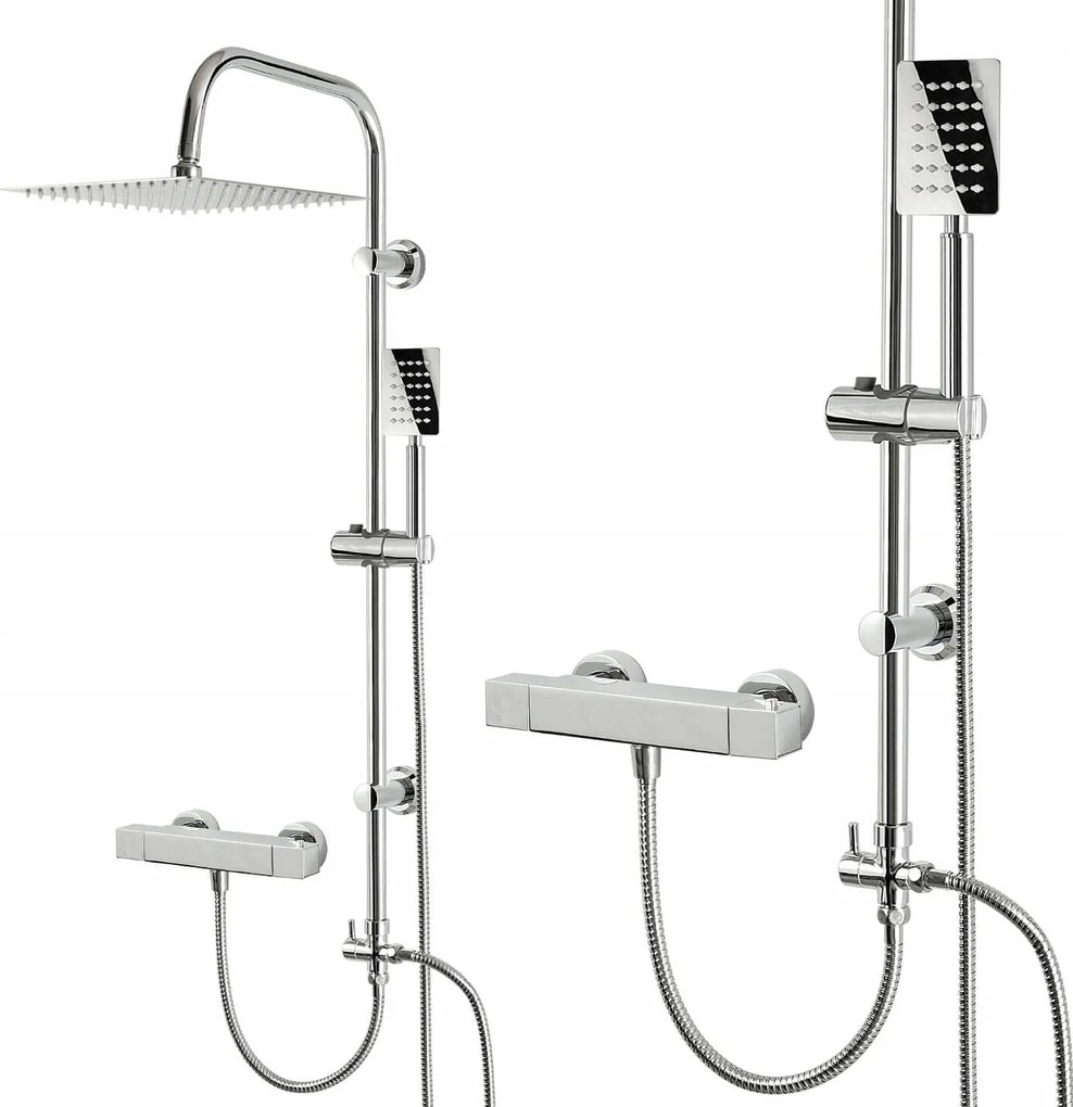 Fém Zuhanyszett Termosztáttal Nagy Esőztető 25 CM