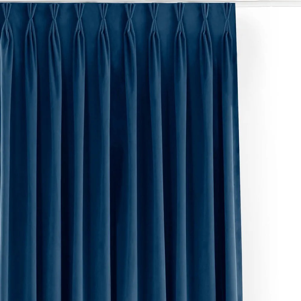 Kék bársony dimout (részleges sötétítő) függöny 200x175 cm Velto – Filumi