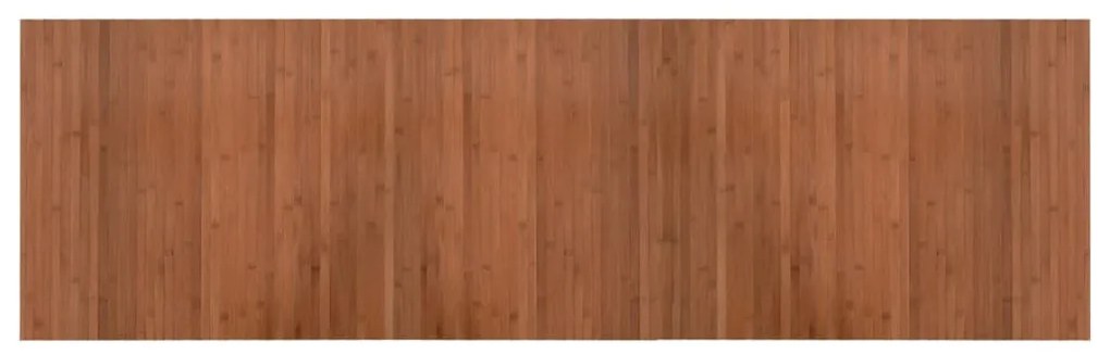 négyszögletű barna bambusz szőnyeg 60 x 200 cm