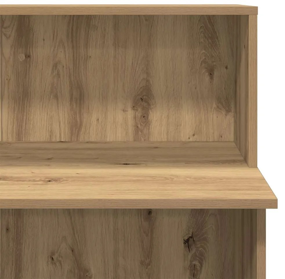recepciós pult kézműves tölgy 100x50x103,5 cm szerelt fa