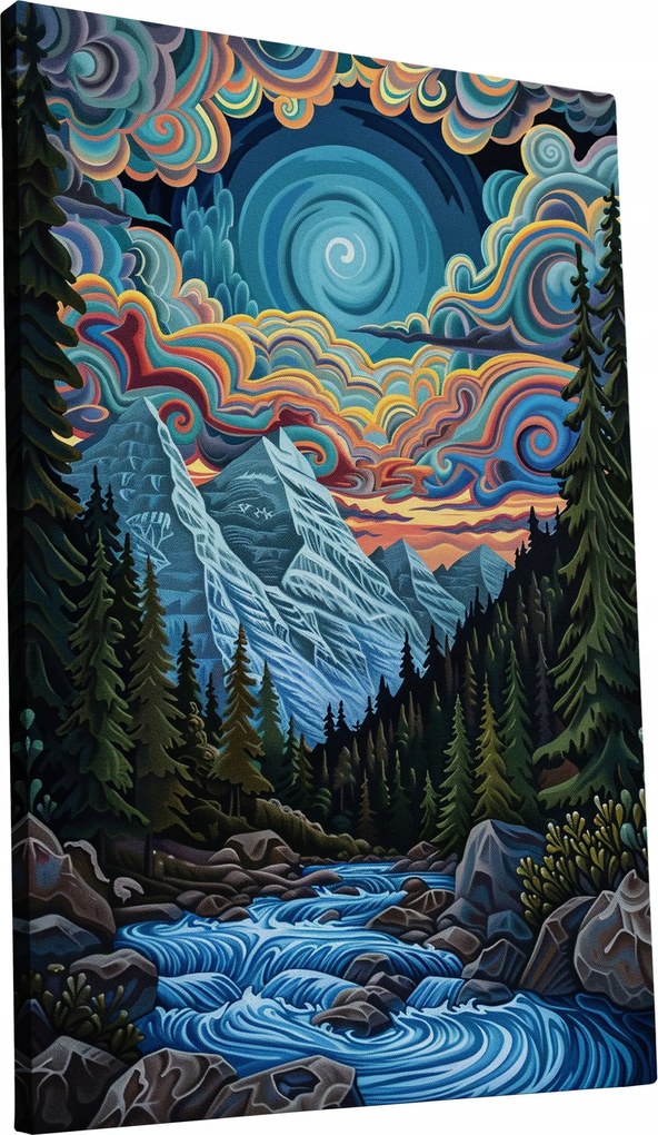 Vászonkép Festői hegyi táj otthon nappali szoba 50x70