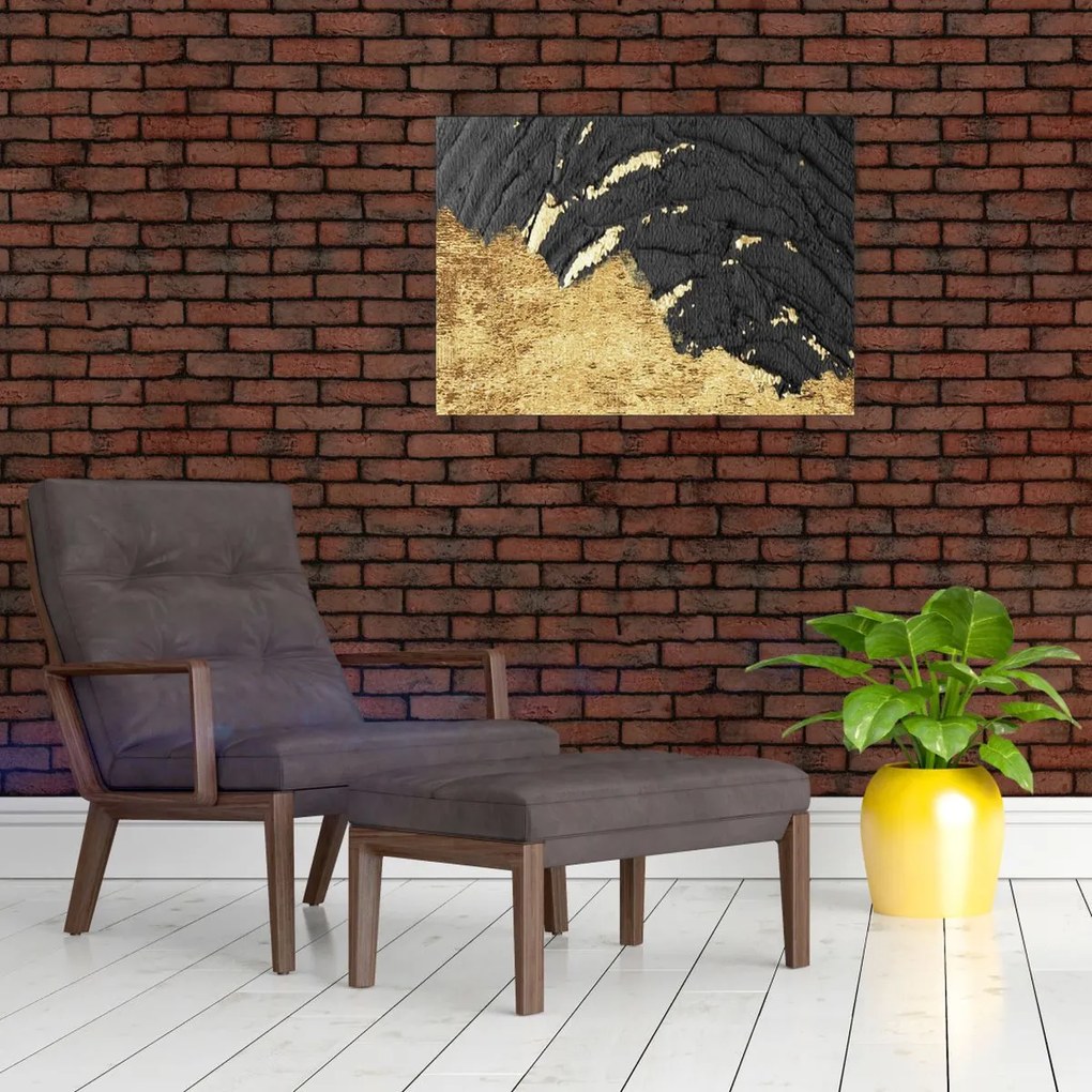 Üveg kép - Arany szerkezet N⁰1 (70x50 cm)