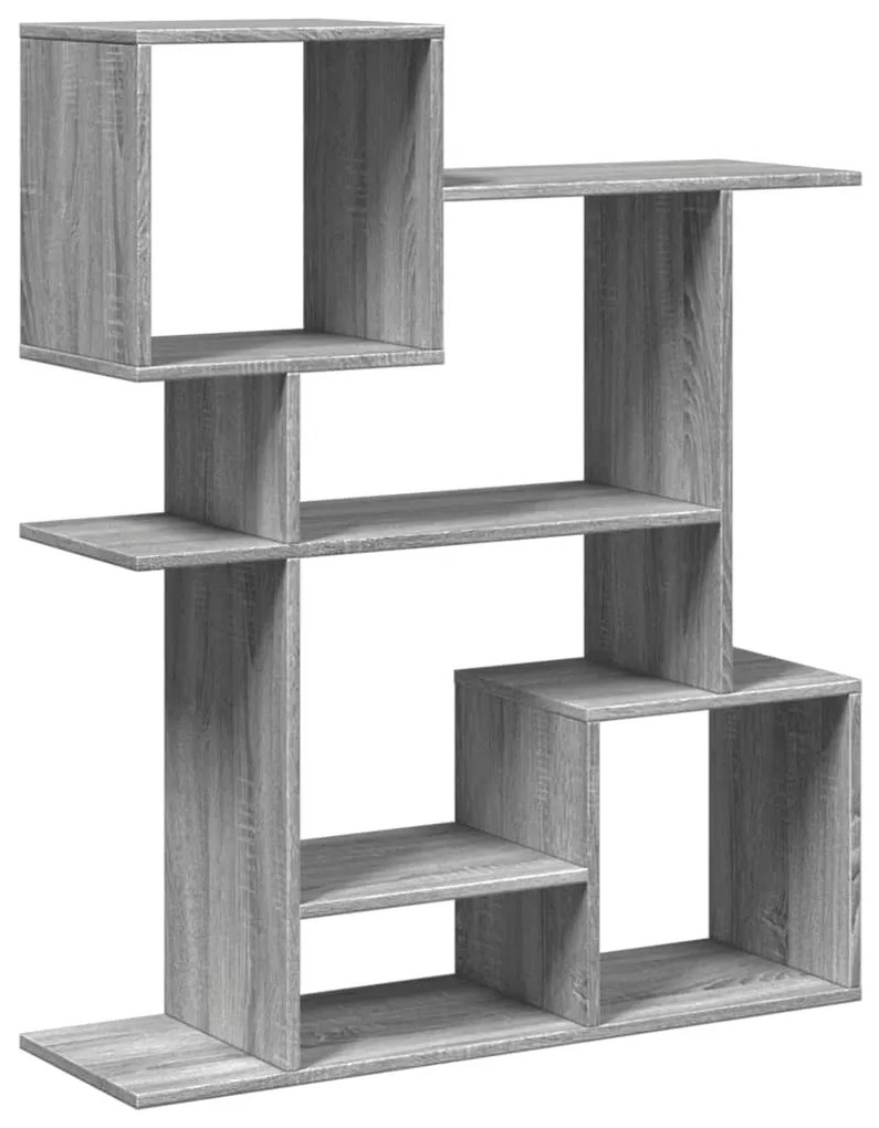 szürke sonoma szerelt fa elválasztó könyvespolc 92x29x112 cm