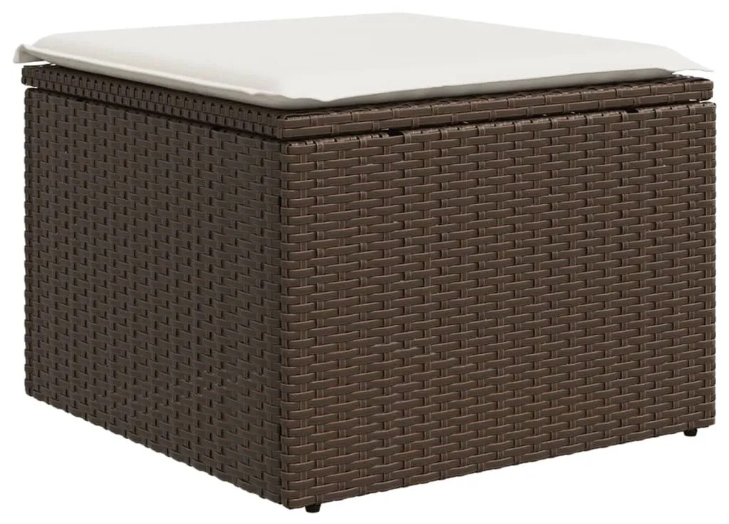 vidaXL barna polyrattan kerti szék párnával 55 x 55 x 37 cm