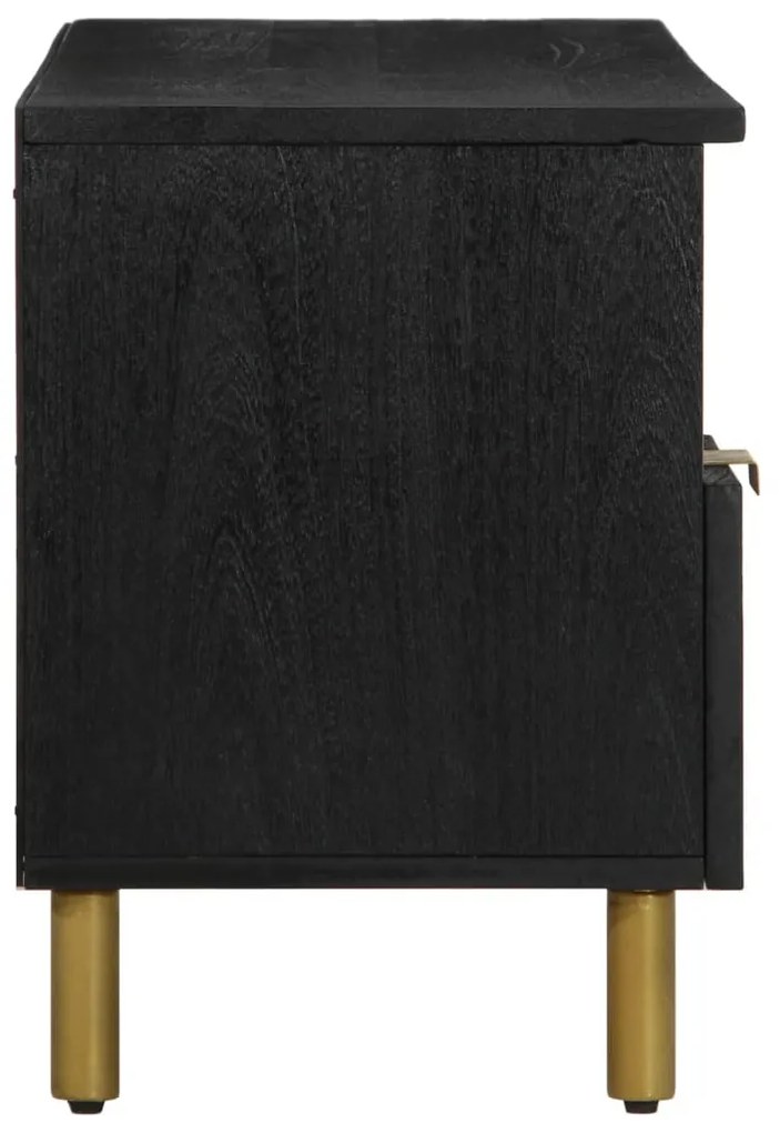 fekete szerelt fa TV-szekrény 100 x 33 x 46 cm