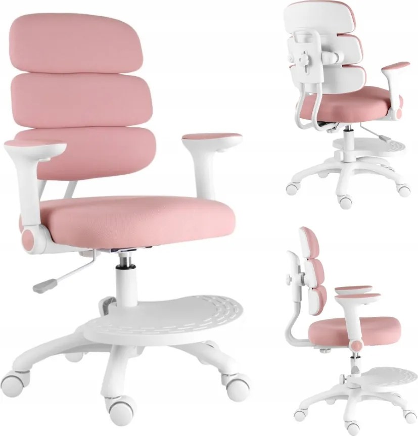 Gyerek növésű szék Neoseat Kiddy Three rózsaszín ingyenes mosható huzat