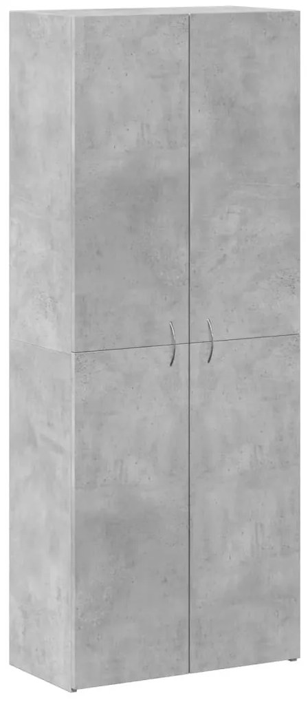 betonszürke szerelt fa irattartó szekrény 60 x 32 x 153 cm