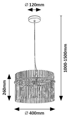 Rabalux 72261 - Csillár zsinóron INESA 1xE27/40W/230V