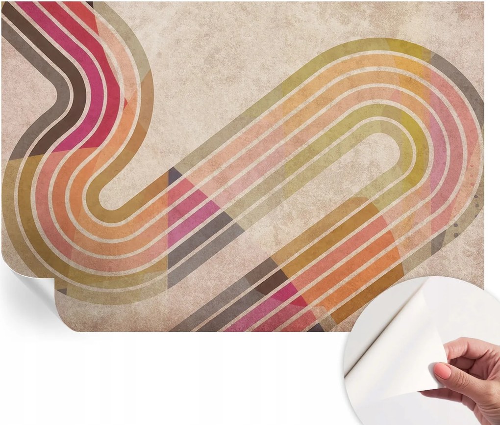 Dekoratív öntapadós fotótapéta Hálószobába Geometrikus vonalak 152x104