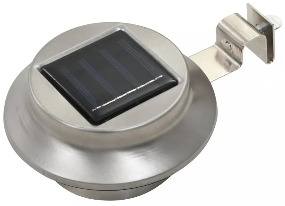 12 db fehér kerek kültéri napelemes LED lámpa 12 cm