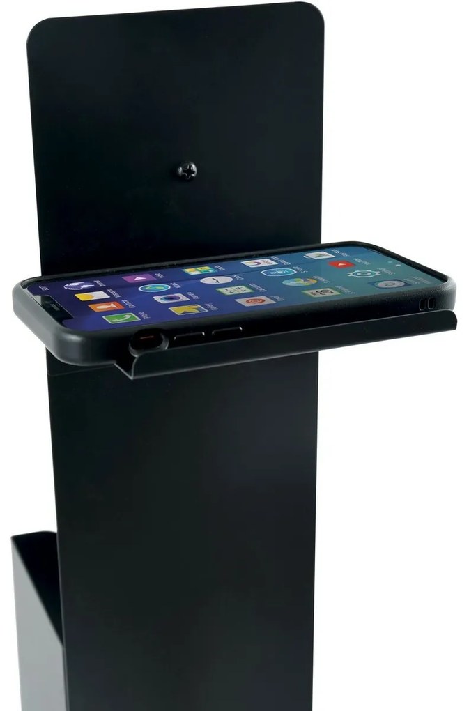 Spirella Toalettpapír-tartó kefével és Yoni tartóval 67 x 22 x 12 cm, fekete