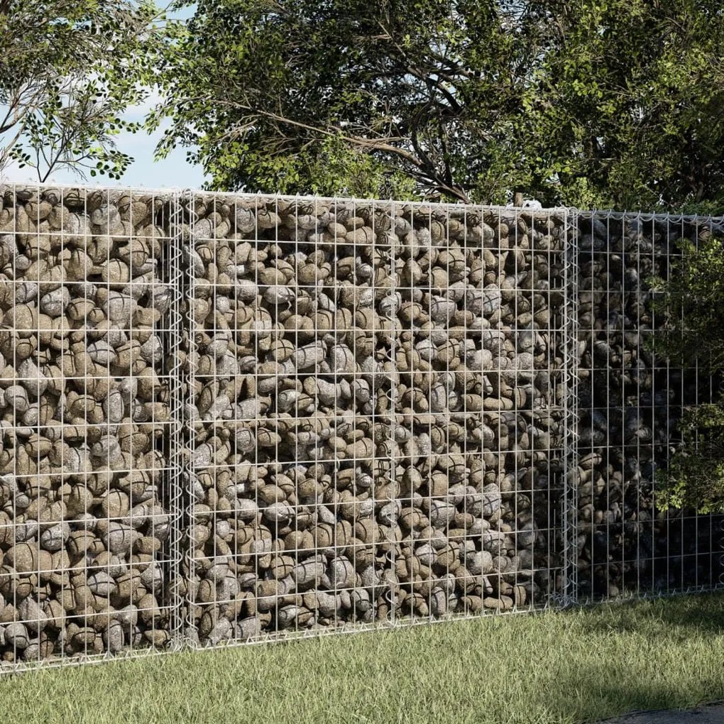 horganyzott vas gabion kosár fedéllel 100 x 100 x 100 cm