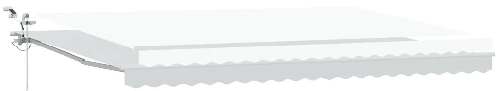 Automatikus Behúzható Napellenző LED-del Fehér 500x350 cm
