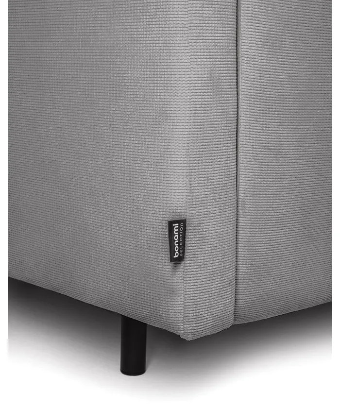 Szürke kordbársony kinyitható-tárolóhelyes kanapé 215 cm Bjork – Bonami Selection