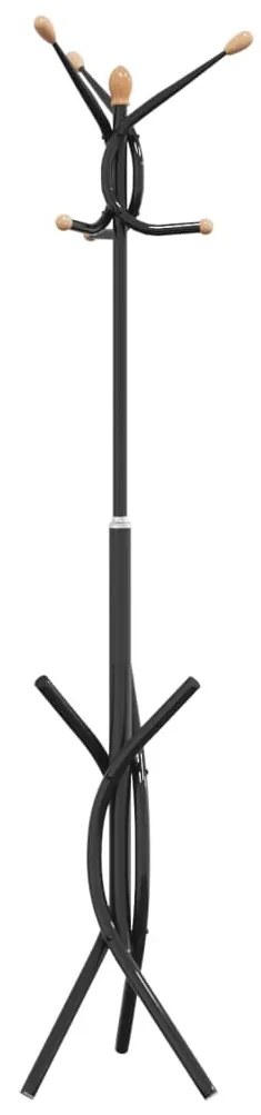 fekete porszórt vas ruhafogas 176 cm