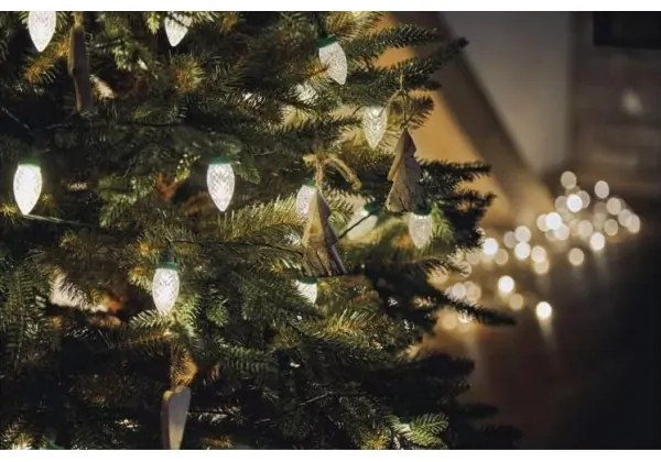 LED Kültéri karácsonyi lánc 50xLED/8 funkció 14,8 m IP44 meleg fehér