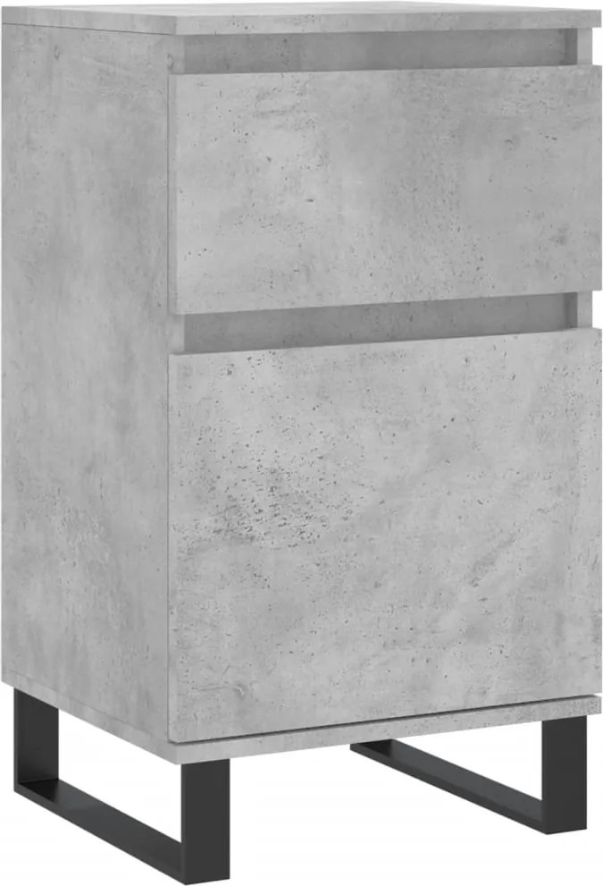 vidaXL betonszürke szerelt fa tálalószekrény 40 x 35 x 70 cm