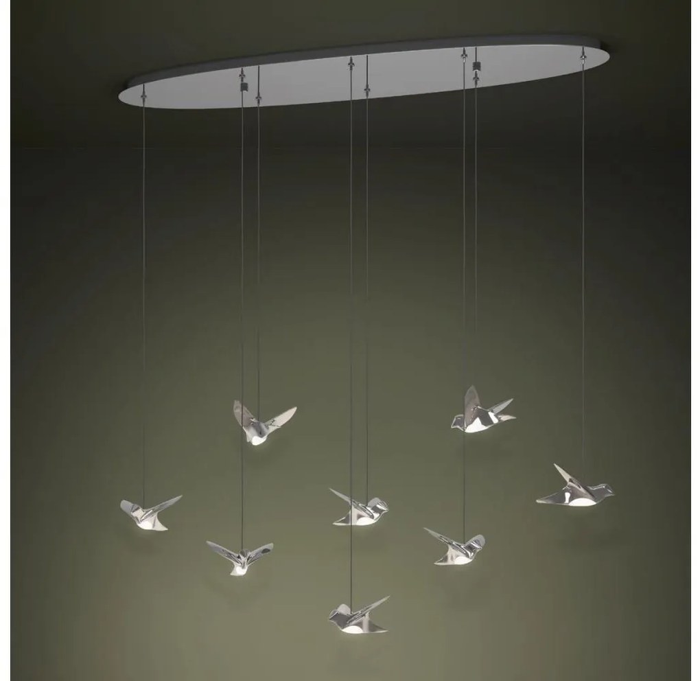 Eglo 390401 - LED Dimmelhető csillár zsinóron PARATEBUENO 8xLED/4,2W/230V króm