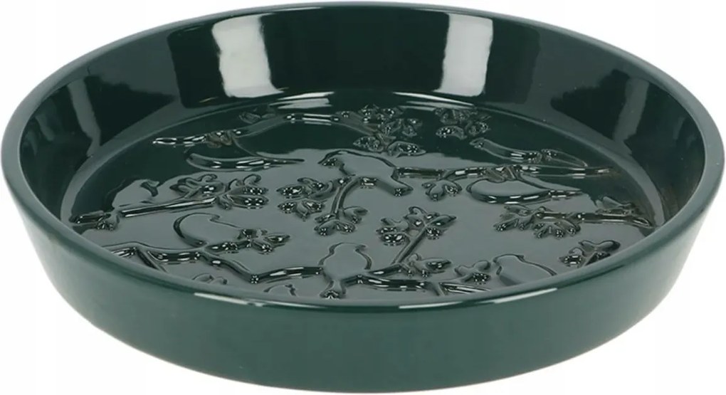 Kerti tál madaraknak dombornyomással, rusztikus, funkcionális stílus