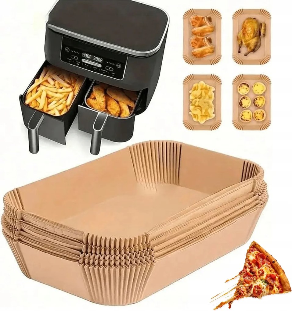 Papírbetét Zsírmentes Olajsütőhöz Air Fryer 200db
